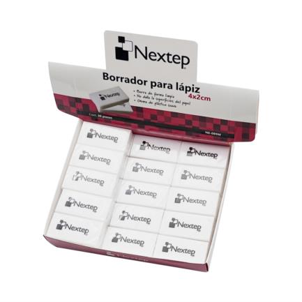 Borrador Nextep para Lapiz Blanco 4x2cm C/30