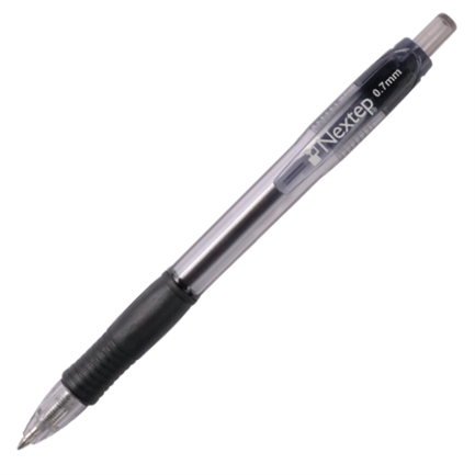 Boligrafo Nextep Gel Retractil Mediano 0.7mm Negro c/6