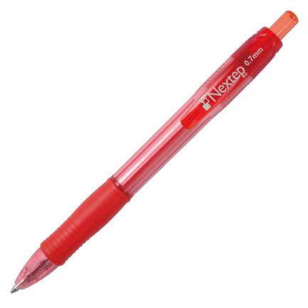 Boligrafo Nextep Gel Retractil Mediano 0.7mm Rojo c/6