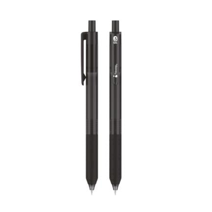 Nextep Retractable Silent Gel Pen Fine 0.5mm Black Pk/6