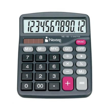 Nextep 12-Digit Semi-Desktop Calculator Battery/Solar