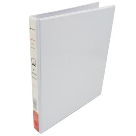 Nextep White 1" "O" Ring Vinyl Panoramic Binder Letter Size