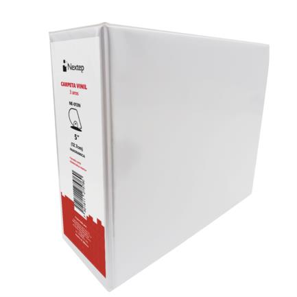 Nextep Vinyl 5" D-Ring Binder Letter White