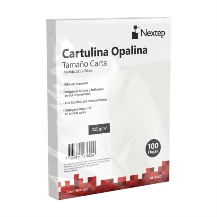 Opaline Cardstock Nextep White 100 ct 225 gsm