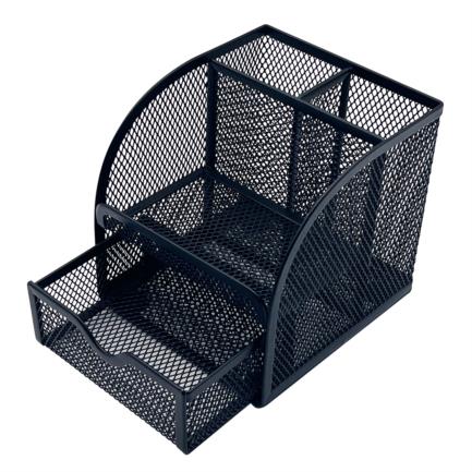 Organizador Nextep Malla Metalica 4 Secciones Negro