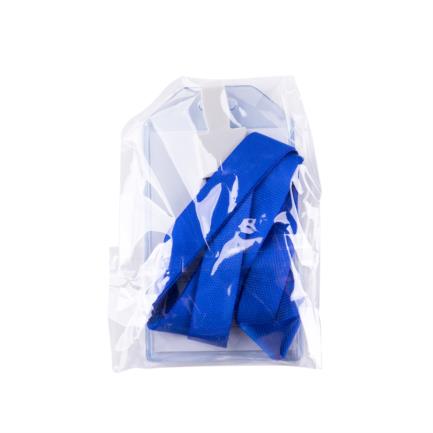 Porta Gafete Plastico Flexible Vertical Nextep 6x9cm con Liston para Colgar C/12