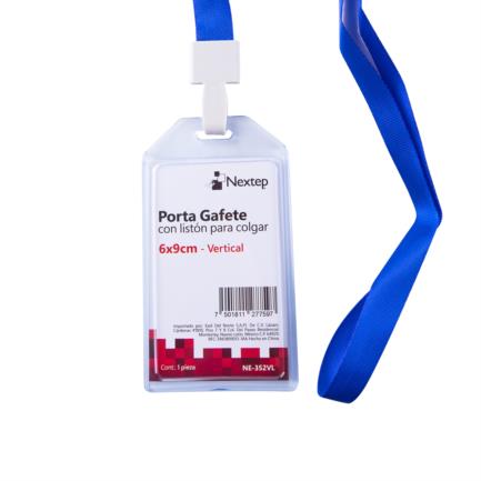 Nextep Vertical Flexible Plastic ID Card Holder 6x9cm with Lanyard C/12