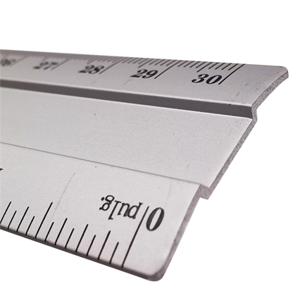 Regla Nextep Metalica de Aluminio 30 cm c/6 Pzas