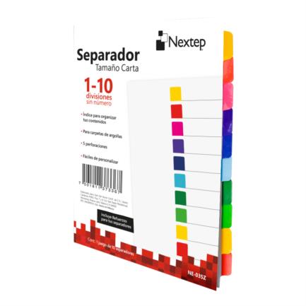Separador Nextep Economico 10 Divisiones sin Numero