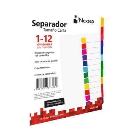 Separador Nextep Economico 12 Divisiones sin Numero