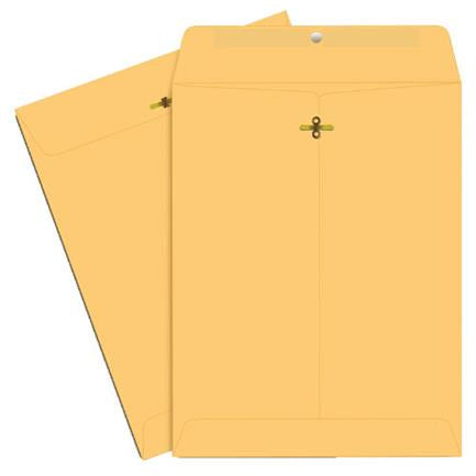 MANILA BAG OFF. MINISTER WITH CLASP 12"X15.5" PK/100