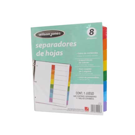 ACCO DIVIDER 8 TABS WHITE PAPER