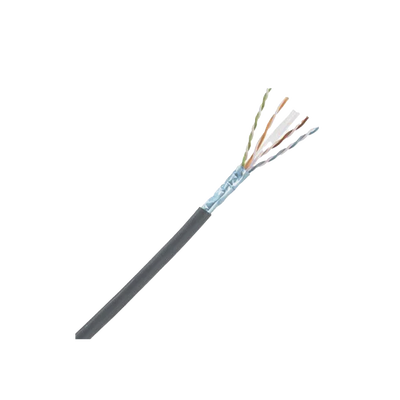 Bobina de Cable Blindado F/UTP de 4 Pares, Cat6A, Soporte de Aplicaciones 10GBase-T, LSZH (Libre de Gases Tóxicos), Color Negro, Para Interior, 305 Metros (1000 Pies)