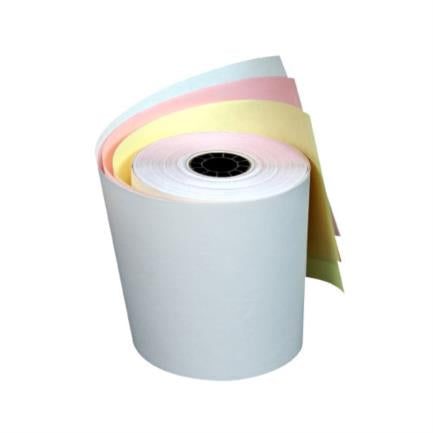 PCM Carbonless Paper Roll 76x70 Cardboard Core White-Pink-Yellow