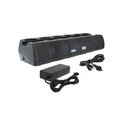 Cargador rápido de 6 cavidades de escritorio para radio ICOM ICM25
