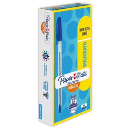 PAPERMATE KILOMETRIC BLUE BALLPOINT PEN 1.0MM PK/12