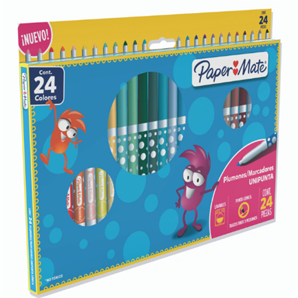 Papermate Felt Tip Pens Assorted Colors Pack of 24