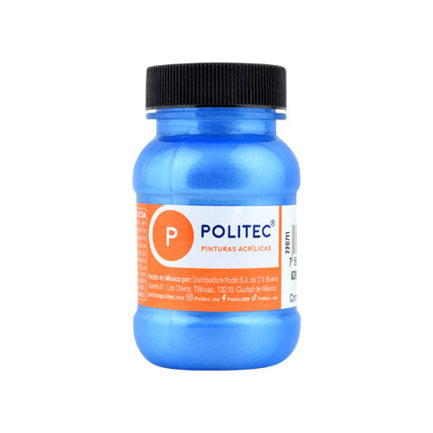 Politec Metallic Blue Acrylic Paint 100 ml No. 513 Box with 6 pieces