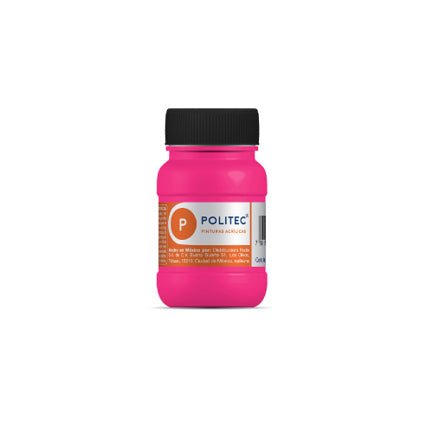 Politec Fluorescent Magenta Acrylic Paint 100ml. No. 807 Box with 6 units