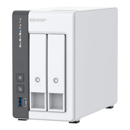 QNAP NAS Storage Unit ARM Cortex A55 Quad Core 2.0GHz CPU 4GB RAM RJ45 2.5GbE 2-bay 3.5 Linux Diskless