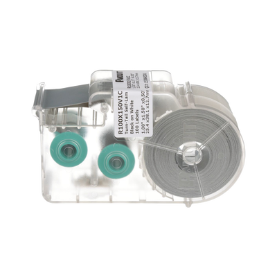Casete de 75 Etiquetas Autolaminadas Turn-Tell, con Rotación para Mejor Visibilidad, para Cables de Redes de Cobre o Fibra Óptica, de 7.1 a 9.9 mm (0.28 a 0.39 pulgadas) de Diámetro