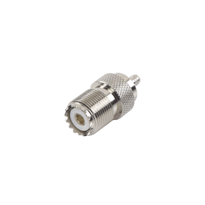 Conector UHF hembra (SO-239) de anillo plegable para cable RG-58/U, RG-142/U.