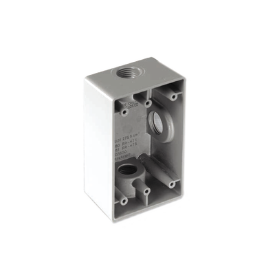 Caja Rectangular de 3/4"/ 4 Bocas/ Con Recubrimiento  exterior de PVC e interior Purpura.