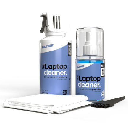 Silimex Laptopcleaner Cleaning Kit Includes 20x20 cm Microfiber Cloth, 100 ml Cleaner, and 170 ml Dust Remover
