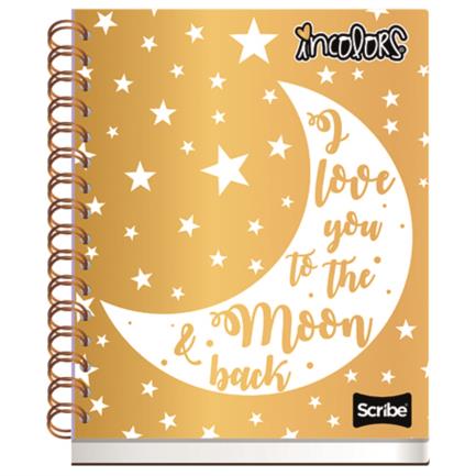 Scribe Book Incolors Lined Hardcover Twin-Wire Notebook 100 sheets