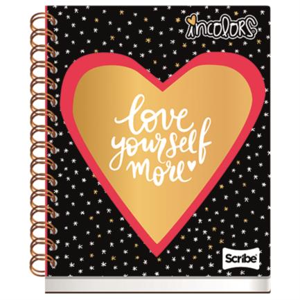 Scribe Book Incolors Lined Hardcover Twin-Wire Notebook 100 sheets