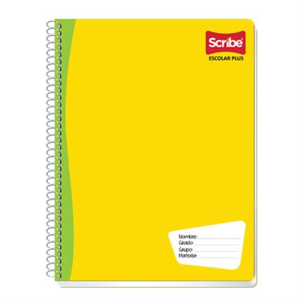 Scribe Professional School Notebook, Lined, Double Spiral, 200 Sheets