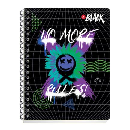 Scribe InBlack Professional Notebook, Lined, Double Spiral, 100 Sheets