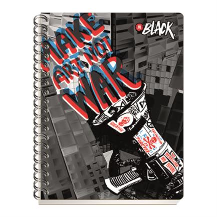 Scribe Inblack Professional Notebook, Double Spiral, Ruled, 200 Sheets