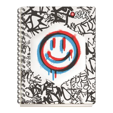 Scribe Inblack Professional Notebook, Double Spiral, Ruled, 200 Sheets