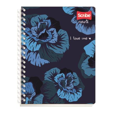 Professional Scribe Natural Ruled Spiral Notebook Double 200 sheets
