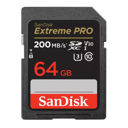 Memoria SD SanDisk Extreme Pro SDXC UHS-I 64GB 200MBs Clase 10 V30 4K