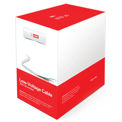 Cable de Cobre Industrial, 6 conductores calibre 22 de color blanco, para aplicaciones de alarmas / Control de acceso / Automatización / Intercoms y TV porteros, Bobina de 152.5 Metros.