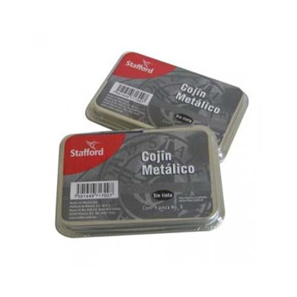 Cojin P/Sellos Staffors #1 Metalico S/Tinta 11X7 cms