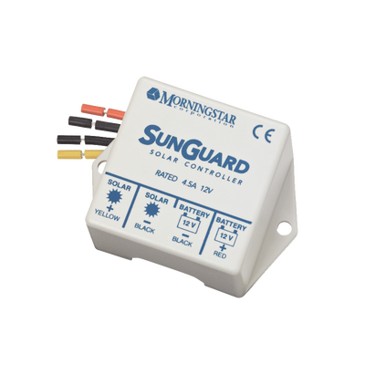 Controlador de Carga Solar PWM SunGuard 4.5 A / 12 VCC / Compensación de Temperatura / 100% Estado Sólido / -40°C a +85°C