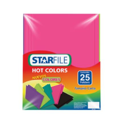 StarFile Hot Colors Letter Chromatic Rainbow Folder W/25 Pcs