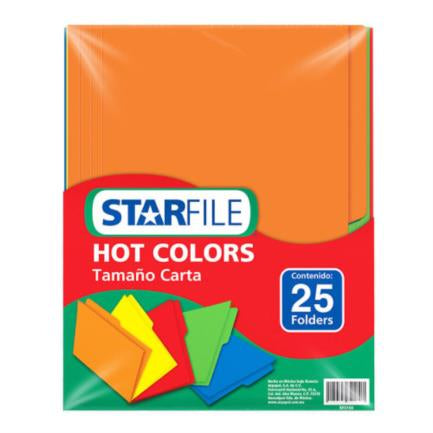 StarFile Hot Colors Letter Rainbow Folder C/25 Pcs
