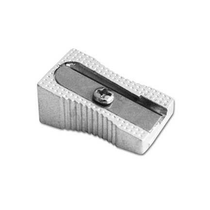 MAE METALLIC TRIANGULAR PENCIL SHARPENER BOX W/24 PIECES