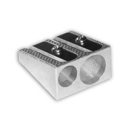 MAE Double Triangular Metal Pencil Sharpener, 12 pcs