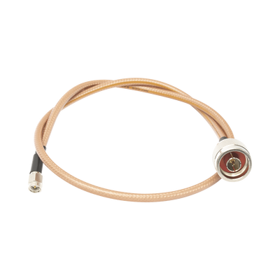 Jumper con Cable LP142 de 60 cm (23.62 Pulgadas), con Conectores N Macho a SMA Macho (Hasta 8 GHz).