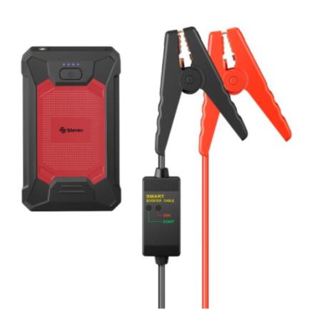 Steren Jump Starter for Compact Car or SUV Power Bank LED Flashlight