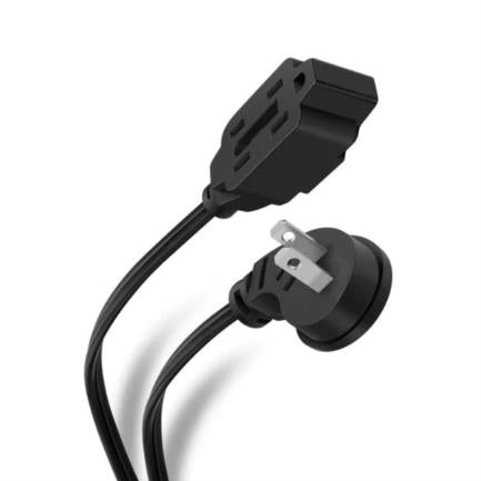 Steren 3-Outlet 4m 16-Gauge Black Extension Cord