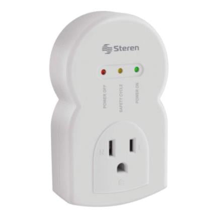 Protector de Voltaje Steren Contra Variaciones 3600W para Electrodomésticos