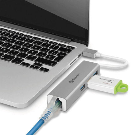 ADAPTADOR STEREN USB 3.0 A GIGABIT RJ45 CON HU