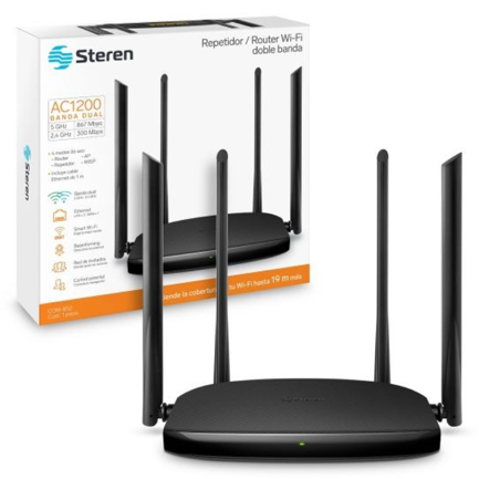 Repetidor/Router Steren 2.4/5 GHZ Alto Alcance