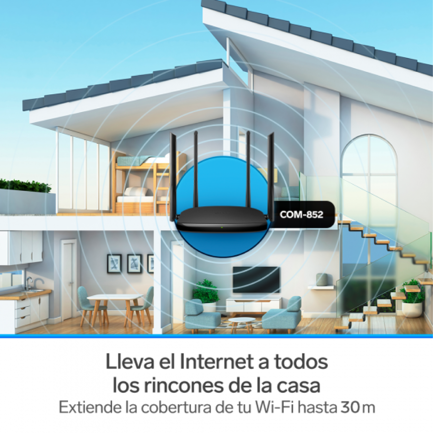 Repetidor/Router Steren 2.4/5 GHZ Alto Alcance